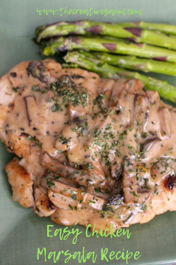 This Easy Chicken Marsala recipe is delicious and the perfect family dinner! Make it part of your meal plan today! #familydinner #chicken #chickenmarsala #mealplanning #mealprep