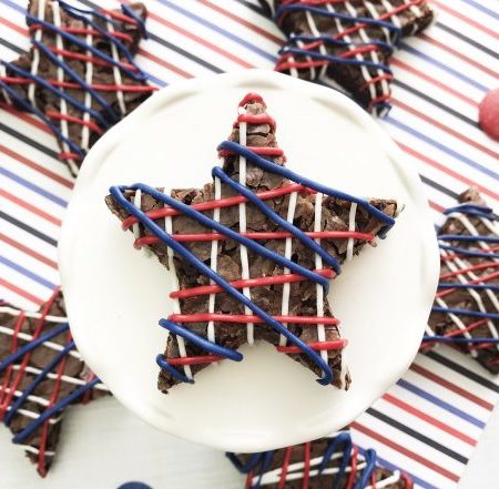 Patriotic Star Shaped Brownies