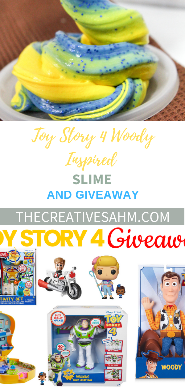 Toy Story 4 Woody Inspired Slime And Giveaway
