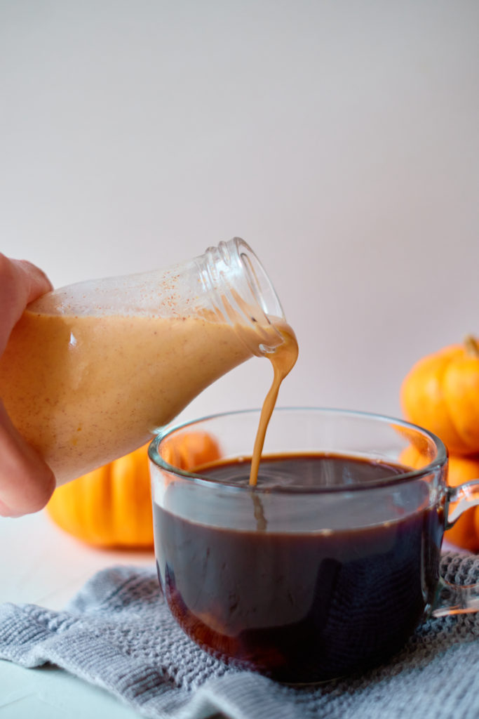 homemade pumpkin coffee creamer